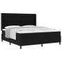 Cama con somier y colchón Negro 180x200 cm Tela by , Beds and slatted bases - Ref: Foro24-3341660, Price: 654,38 €, Discount: %