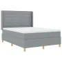 Cama Box Spring con Colchón Gris Claro 140x190 cm Tela | Foro24.es | Tu tienda online para hogar, jardín y más Foro24.es