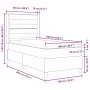 Cama con somier y colchón Taupe 100x200 cm Tela by , Beds and slatted bases - Ref: Foro24-3341760, Price: 387,22 €, Discount: %