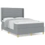 Cama Box Spring con Colchón Gris Claro 140x190 cm Tela | Foro24.es | Tu tienda online para hogar, jardín y más Foro24.es