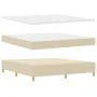 Cama Box Spring Crema con Colchón, 180x200 cm de Tela | Foro24.es | Tu tienda online para hogar, jardín y más Foro24.es