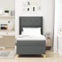 Cama con somier y colchón Gris Oscuro 100x200 cm Tela von , Betten und Lattenroste - Ref: Foro24-3341820, Preis: 383,99 €, Ra...