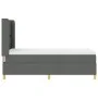 Cama con somier y colchón Gris Oscuro 100x200 cm Tela von , Betten und Lattenroste - Ref: Foro24-3341820, Preis: 383,99 €, Ra...