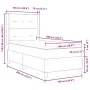 Cama con somier y colchón Gris Oscuro 100x200 cm Tela von , Betten und Lattenroste - Ref: Foro24-3341820, Preis: 383,99 €, Ra...