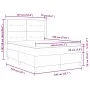 Cama con somier y colchón marrón oscuro 140x190 cm tela by , Beds and slatted bases - Ref: Foro24-3341829, Price: 522,14 €, D...