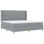 Cama Box Spring con Colchón Gris Claro 200x200 cm Tela | Foro24.es | Tu tienda online para hogar, jardín y más Foro24.es