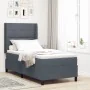 Cama con Box Spring y Colchón Gris Oscuro 100x200 cm de Terciopelo | Foro24.es | Tu tienda online para hogar, jardín y más Foro24.es