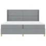 Cama Box Spring con Colchón Gris Claro 200x200 cm Tela | Foro24.es | Tu tienda online para hogar, jardín y más Foro24.es