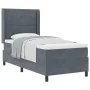 Cama con Box Spring y Colchón Gris Oscuro 100x200 cm de Terciopelo | Foro24.es | Tu tienda online para hogar, jardín y más Foro24.es