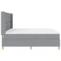 Cama Box Spring con Colchón Gris Claro 200x200 cm Tela | Foro24.es | Tu tienda online para hogar, jardín y más Foro24.es