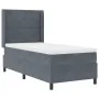 Cama con Box Spring y Colchón Gris Oscuro 100x200 cm de Terciopelo | Foro24.es | Tu tienda online para hogar, jardín y más Foro24.es