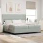 Cama con Box Spring y Colchón Gris Claro 200x200 cm Terciopelo de , Camas y somieres - Ref: Foro24-3342026, Precio: 646,75 €,...