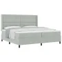 Cama con Box Spring y Colchón Gris Claro 200x200 cm Terciopelo de , Camas y somieres - Ref: Foro24-3342026, Precio: 646,75 €,...