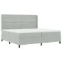 Cama con Box Spring y Colchón Gris Claro 200x200 cm Terciopelo de , Camas y somieres - Ref: Foro24-3342026, Precio: 646,75 €,...