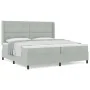 Cama con Box Spring y Colchón Gris Claro 200x200 cm Terciopelo de , Camas y somieres - Ref: Foro24-3342026, Precio: 646,75 €,...