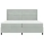 Cama con Box Spring y Colchón Gris Claro 200x200 cm Terciopelo de , Camas y somieres - Ref: Foro24-3342026, Precio: 646,75 €,...