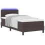Estructura de Cama con Colchón Marrón Oscuro Tela 90 x 200 cm | Foro24.es | Tu tienda online para hogar, jardín y más Foro24.es