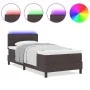 Estructura de Cama con Colchón Marrón Oscuro Tela 90 x 200 cm | Foro24.es | Tu tienda online para hogar, jardín y más Foro24.es