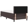 Estructura de Cama con Colchón Marrón Oscuro Tela 90 x 200 cm | Foro24.es | Tu tienda online para hogar, jardín y más Foro24.es