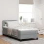 Marco de cama con colchón Gris claro Tela 100 x 200 cm Cama von , Betten und Lattenroste - Ref: Foro24-3342107, Preis: 338,18...