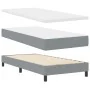 Marco de cama con colchón Gris claro Tela 100 x 200 cm Cama von , Betten und Lattenroste - Ref: Foro24-3342107, Preis: 338,18...