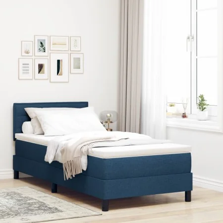 Estructura de Cama con Colchón Azul Tela 100 x 200 cm von , Betten und Lattenroste - Ref: Foro24-3342113, Preis: 350,98 €, Ra...