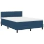 Estructura de cama con colchón Azul Marino Tela 140 x 190 cm by , Beds and slatted bases - Ref: Foro24-3342134, Price: 459,22...