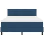 Estructura de cama con colchón Azul Marino Tela 140 x 190 cm by , Beds and slatted bases - Ref: Foro24-3342134, Price: 459,22...