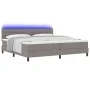 Estructura de Cama con Colchón Gris Claro Tela 200 x 200 cm de , Camas y somieres - Ref: Foro24-3342160, Precio: 652,17 €, De...