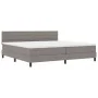Estructura de Cama con Colchón Gris Claro Tela 200 x 200 cm de , Camas y somieres - Ref: Foro24-3342160, Precio: 652,17 €, De...