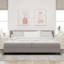 Estructura de Cama con Colchón Gris Claro Tela 200 x 200 cm de , Camas y somieres - Ref: Foro24-3342160, Precio: 652,17 €, De...