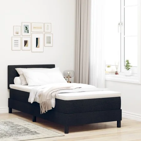 Estructura de Cama con Colchón Negro y Blanco Tela 90 x 200 cm | Foro24.es | Tu tienda online para hogar, jardín y más Foro24.es