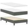 Marco de cama con colchón Gris claro Tela 100 x 200 cm by , Beds and slatted bases - Ref: Foro24-3342185, Price: 334,96 €, Di...