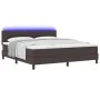 Marco de Cama con Colchón Marrón Oscuro Tela 180 x 200 cm by , Beds and slatted bases - Ref: Foro24-3342229, Price: 553,26 €,...