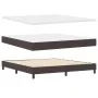 Marco de Cama con Colchón Marrón Oscuro Tela 180 x 200 cm by , Beds and slatted bases - Ref: Foro24-3342229, Price: 553,26 €,...