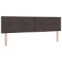 Marco de Cama con Colchón Marrón Oscuro Tela 180 x 200 cm by , Beds and slatted bases - Ref: Foro24-3342229, Price: 553,26 €,...