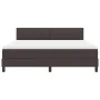 Marco de Cama con Colchón Marrón Oscuro Tela 180 x 200 cm by , Beds and slatted bases - Ref: Foro24-3342229, Price: 553,26 €,...