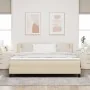 Cama Box Spring con Colchón & LED Crema 180x200 cm Tela | Foro24.es | Tu tienda online para hogar, jardín y más Foro24.es
