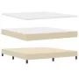 Cama Box Spring con Colchón & LED Crema 180x200 cm Tela | Foro24.es | Tu tienda online para hogar, jardín y más Foro24.es