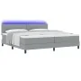 Estructura de Cama con Colchón Gris Claro Tela 200 x 200 cm by , Beds and slatted bases - Ref: Foro24-3342233, Price: 612,78 ...
