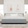 Estructura de Cama con Colchón Gris Claro Tela 200 x 200 cm by , Beds and slatted bases - Ref: Foro24-3342233, Price: 612,78 ...