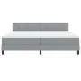 Estructura de Cama con Colchón Gris Claro Tela 200 x 200 cm by , Beds and slatted bases - Ref: Foro24-3342233, Price: 612,78 ...
