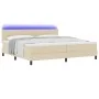 Estructura de Cama con Colchón Beige Tela 200 x 200 cm | Foro24.es | Tu tienda online para hogar, jardín y más Foro24.es