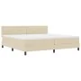 Estructura de Cama con Colchón Beige Tela 200 x 200 cm | Foro24.es | Tu tienda online para hogar, jardín y más Foro24.es