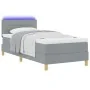 Cama con Base con Colchón y Luz LED Gris Claro 90x200 cm Tela | Foro24.es | Tu tienda online para hogar, jardín y más Foro24.es
