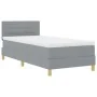 Cama con Base con Colchón y Luz LED Gris Claro 90x200 cm Tela | Foro24.es | Tu tienda online para hogar, jardín y más Foro24.es