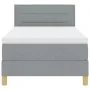 Cama con Base con Colchón y Luz LED Gris Claro 90x200 cm Tela | Foro24.es | Tu tienda online para hogar, jardín y más Foro24.es