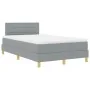 Cama Box Spring con Colchón y Luz LED Gris Claro 120x200 cm Tela | Foro24.es | Tu tienda online para hogar, jardín y más Foro24.es