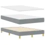 Cama Box Spring con Colchón y Luz LED Gris Claro 120x200 cm Tela | Foro24.es | Tu tienda online para hogar, jardín y más Foro24.es