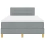 Cama Box Spring con Colchón y Luz LED Gris Claro 120x200 cm Tela | Foro24.es | Tu tienda online para hogar, jardín y más Foro24.es